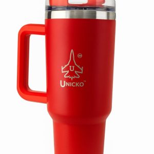 Steeliness Tumbler Bottle With Handle For Travel Leakproof Insulated RED 1200ml